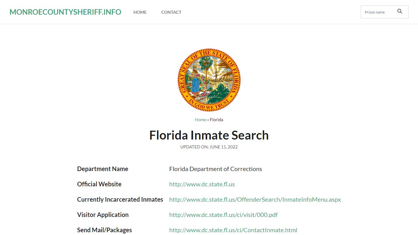 Florida Inmate Search - Monroe County Sheriff